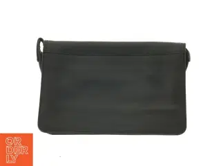 Sort læder clutch taske fra Belsac (str. 28x19 cm)