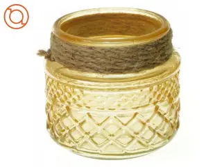 Dekorativ gylden glas vase (str. 10 x 11 cm)