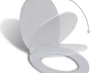 Soft close-toiletsæde oval hvid