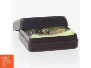 Vintage øreringe, dråbeformede, rosenkvarts (str. 1x3 cm)