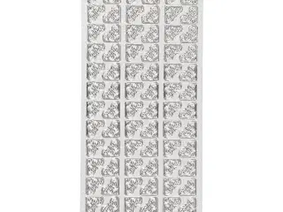 Sølv Hjørne Stickers 10x23 cm - Elegant Dekoration