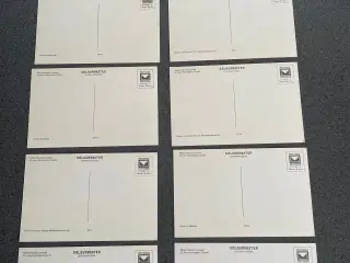 10 Vintage Colourmaster postkort, damplokomotiver