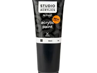 Creall Studio Akrylmaling, dækkende, black (99), 120ml/ 1 fl.