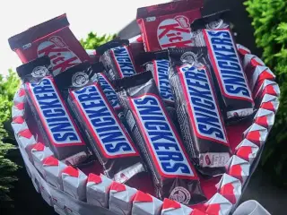 Hjerte med snickers 
