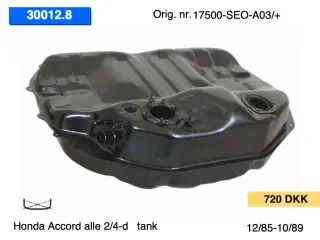Nye Honda Accord tanke m.m.