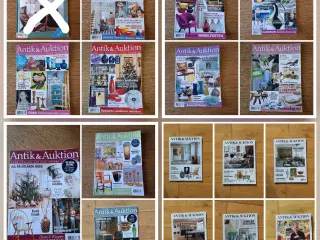 Antik & Auktion, fra år 2011 til 2018. - 10kr/stk.