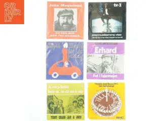 Samling af 7” vinylsingler (str. Ø. 17,5 cm)
