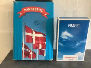 Dannebrog og vimpel til 8 meter flagstang