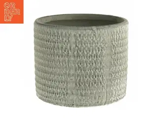 Grå rund urtepotteskjuler (str. Ø 12 cm)