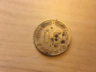 10 pfennig fra 1950 i tyskland J