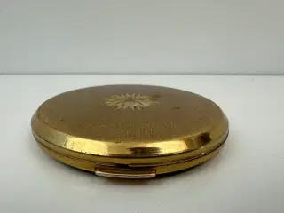 Vintage messing dåse / pudderdåse m. spejl