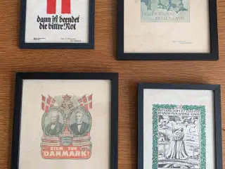 Indrammet tryk genforeningsplakater 1920