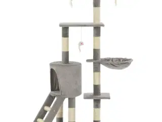 Kradsetræ til katte med sisal-kradsestolper 138 cm grå