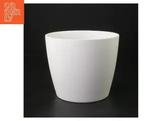 Hvid Keramik Krukke (str. H. 12,5 cm ø. 15 cm)