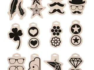 Skumstempel sæt 12 stk. - 12x18 cm, 15 mm tykkelse