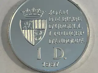 1 Diner Andorra 1997 Sølvmønt