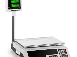 Butiksvægt – 30 kg / 1 g – 34 x 23 cm – 2 LCD