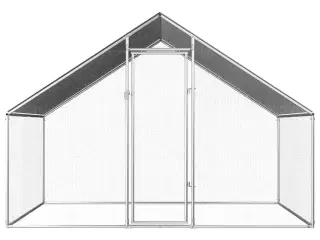 Udendørs hønsebur 2,75x2x1,92 m galvaniseret stål
