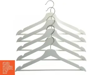 Hvide bøjler, 43 cm, 5 styk (str. 43 cm. 5 styk)