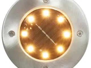 Soldrevne LED-nedgravningsspots 8 stk. varmt hvidt lys