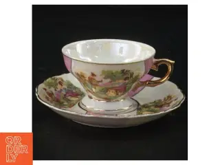 Porcelænskop og underkop (str. Diameter 11,5 cm op 7 x 4 cm)