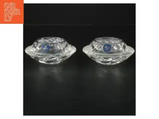 Glas fyrfadsstager fra Royal Copenhagen (str. Ø 10 cm)