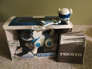 Robot-hund med hvalp TEKSTA