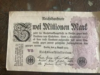 2 mio mark seddel fra 1923