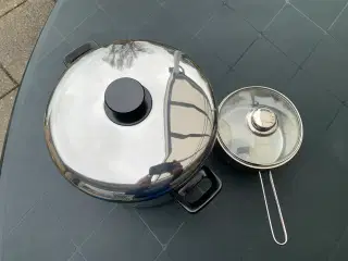 Stor gryde og kasserolle