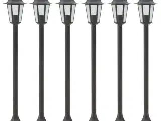 Havestolpelamper 6 stk. E27 110 cm aluminium bronzefarvet