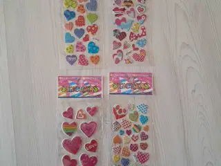 Nye hjerte stickers 