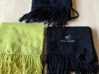 blødt Sort og grønt tørklæder fra Alpaca Camaro