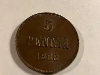 5 Pennia 1888 Finland