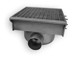  Rustfrit Gulvafløb (300 x 265 mm) til Spalterende