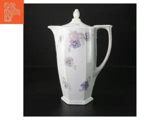 Porcelæns kaffekande med blomster (str. 20,5 cm)