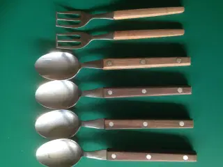 Skeer og salat gafler i rustfri stål