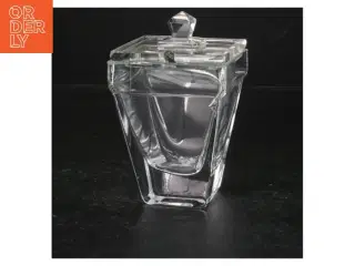 Håndlavet Glas krukke med låg