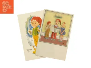 Gamle postkort (4 stk) (str. 14 x 9 cm)