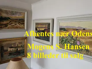 Mogens S. Andersen Fynsk Maler - 8 Malerier - byd