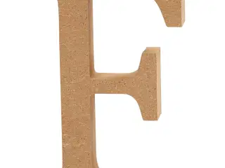 Bogstav, F, H: 13 cm, tykkelse 2 cm, 1 stk.