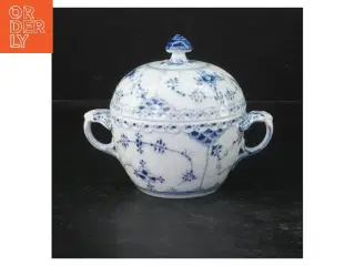 Blå og hvid porcelænssukkerskål fra Royal Copenhagen (str. Ø 9 cm)