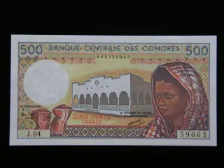 Comorerne  500 Francs 1994  P10b  Unc.