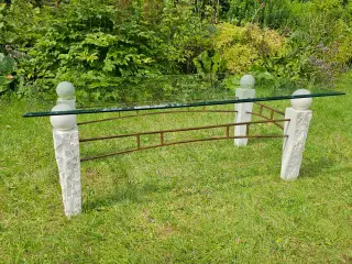 Sofabord af Travertin og Glas – God Stand