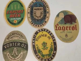 Gamle Norske øl etiketter 