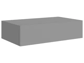 Væghylde med skuffe 40x23,5x10 cm MDF grå