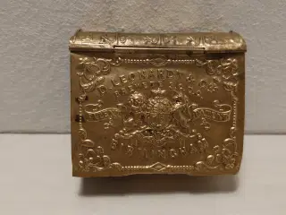 Antik forgyldt pennetipæske. D.Leonardt&Co.ca.1870