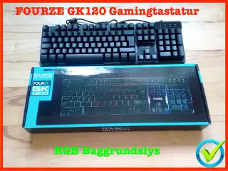 Fourze gaming tastatur GK120 RGB baggrundslys