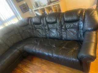 Læder Hjørnesofa 