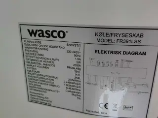 Wasco køl/frys skab 