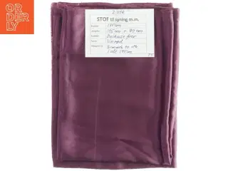 Stof, vinrød duchesse foer (135 cm + 90 cm, bredde 135 cm)